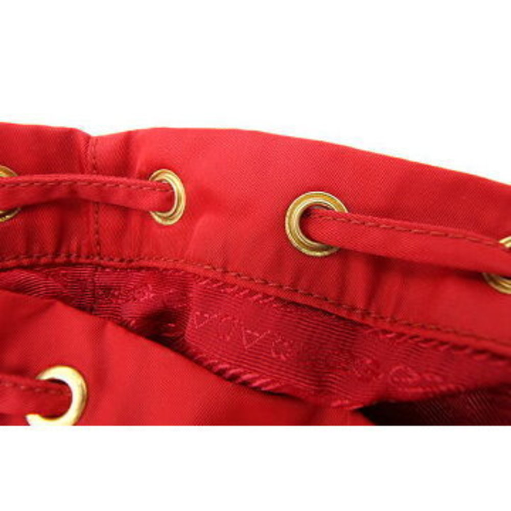 Prada Drawstring Pouch Red Nylon - image 7